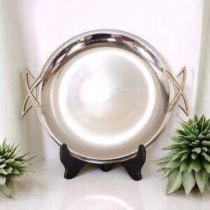 Vintage Kromex tray, mid century modern atomic tray, vintage metal platter